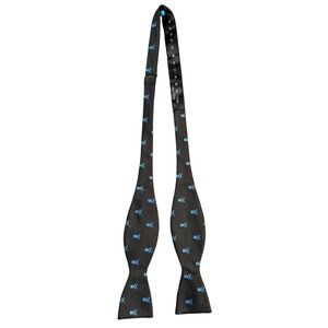 JF J.Ferrar Mens Bow Tie Black Blue Skull & Crossbones‎ Adjustable Neckwear A20Q